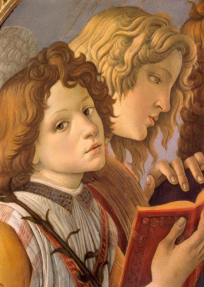 Maryja z Dzieciątkiem i sześcioma aniołami autorstwa Sandro Botticelli
