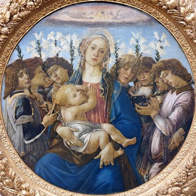 Maryja z Dzieciątkiem i śpiewające anioły autorstwa Sandro Botticelli