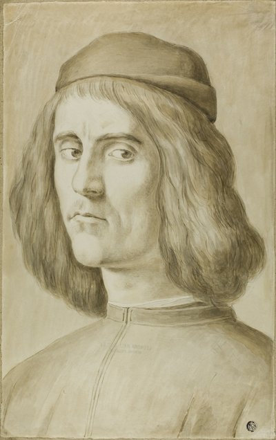 Popiersie portretowe młodego mężczyzny autorstwa Sandro Botticelli