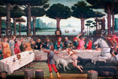 Bankiet w Sosnowym Lesie, 1482-1483 autorstwa Sandro Botticelli
