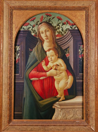 Madonna z Dzieciątkiem w niszy ozdobionej różami autorstwa Sandro Botticelli
