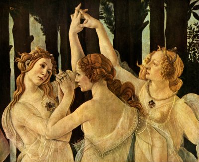 Trzy Gracje, fragment z Primavery, c1478, 1937. autorstwa Sandro Botticelli