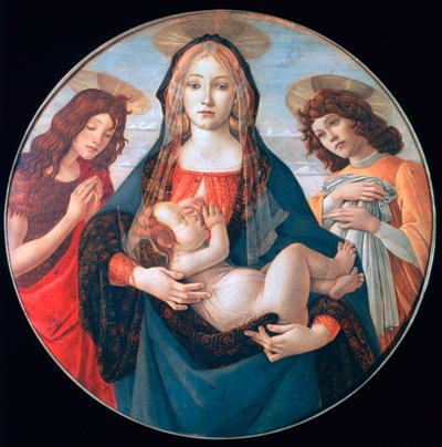 Dziewica z Dzieciątkiem ze św. Janem i Aniołem, c1490 autorstwa Sandro Botticelli