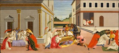 Trzy cuda świętego Zenobiusza autorstwa Sandro Botticelli
