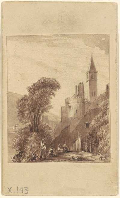 Zamek i Figury autorstwa Sanford Robinson Gifford