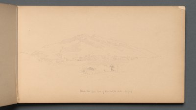 Szkicownik, strona 12: Białe Góry u podnóża wzgórza Randolph, 1859. autorstwa Sanford Robinson Gifford