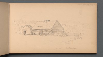 Szkicownik, strona 14: "Upadek Berlina 2 września" autorstwa Sanford Robinson Gifford