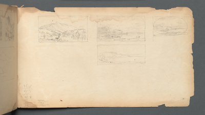 Szkicownik, strona 40: Krajobraz Maine, 1859. autorstwa Sanford Robinson Gifford