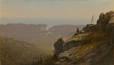 Artysta szkicujący na Mount Desert, Maine autorstwa Sanford Robinson Gifford