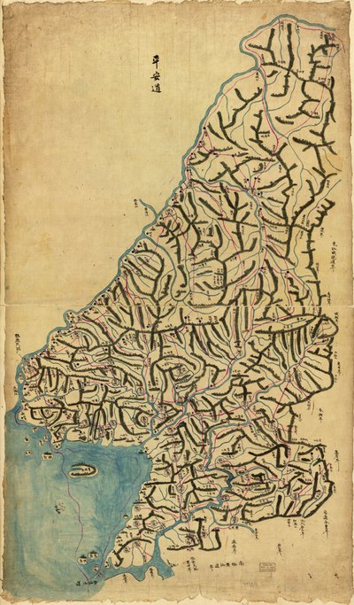 Chosŏn chido. LOC 83675009-7 autorstwa Sang Gi Chŏng