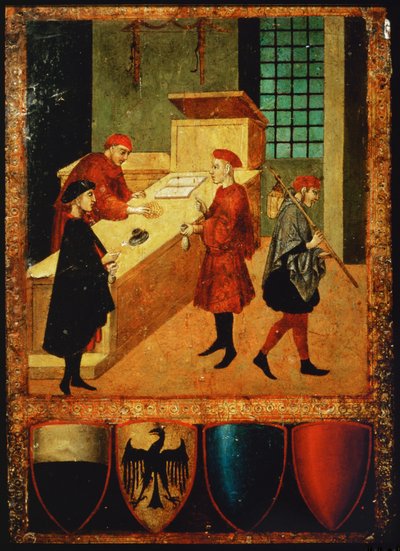 Pracownicy i robotnicy wynagradzani przez gminę Siena autorstwa Sano di also Ansano di Pietro di Mencio Pietro