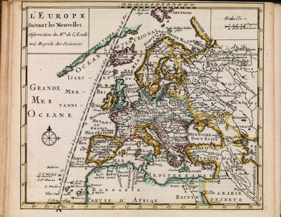 Mapa ze zbiorów map Biblioteki Narodowej. Mapa została opublikowana w latach (1690-1708) i przedstawia Europę autorstwa Sanson chez Mortier