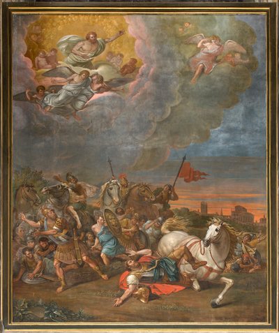 Mur naprzeciw kontrfasady północnego transeptu, Sante Legnani, Nawrócenie Saula 1814 autorstwa Sante Legnani