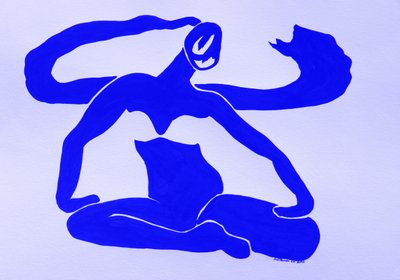 Abstrakcyjna niebieska kobieta autorstwa Santhosh ch