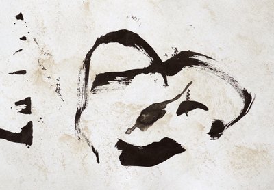 Abstrakcyjny portret tuszem autorstwa Santhosh ch
