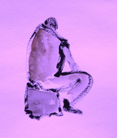 Abstrakcyjna fioletowa postać autorstwa Santhosh ch