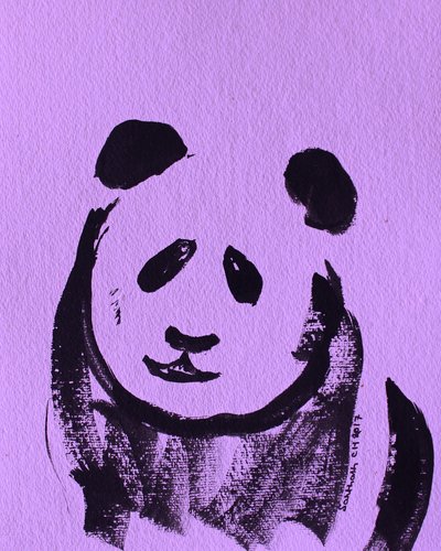 Urocza fioletowa panda autorstwa Santhosh ch