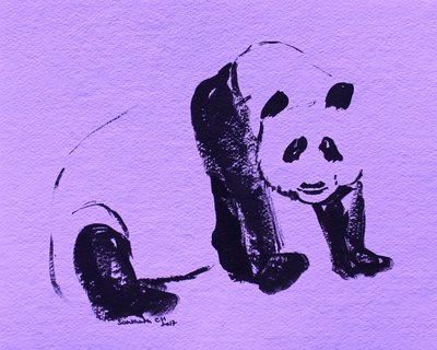 Panda czarnym tuszem autorstwa Santhosh ch