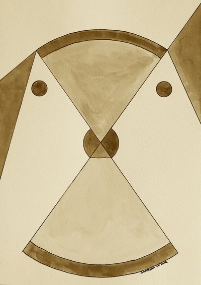 Brązowa geometryczna równowaga autorstwa Santhosh ch