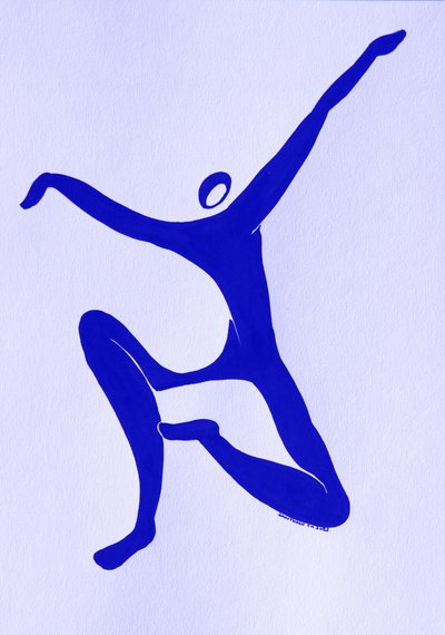 Dynamiczna niebieska tancerka autorstwa Santhosh ch