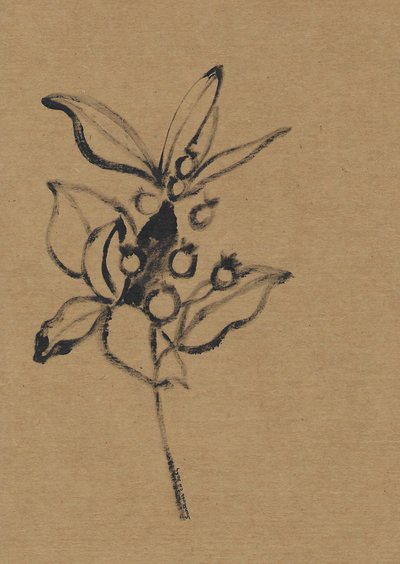 Botaniczna ilustracja w barwach ziemi autorstwa Santhosh ch