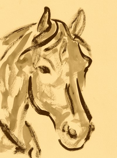 Ekspresyjny portret konia autorstwa Santhosh ch
