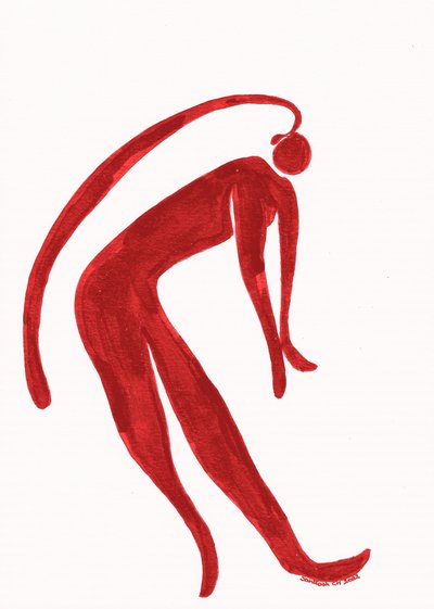 Płynna czerwona tancerka autorstwa Santhosh ch