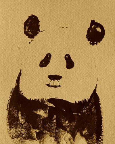 Minimalistyczny miś panda autorstwa Santhosh ch