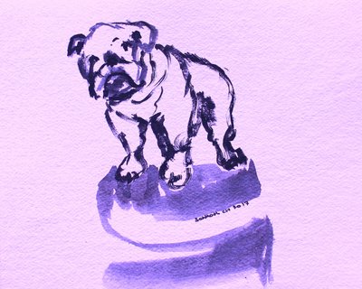 Szkic fioletowego buldoga autorstwa Santhosh ch