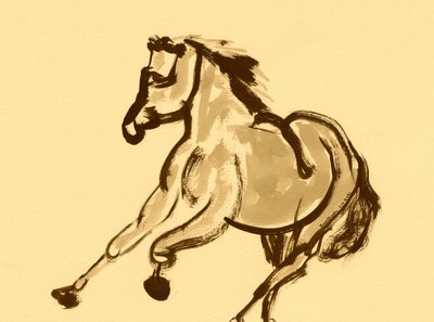 Żywiołowy galop konia autorstwa Santhosh ch