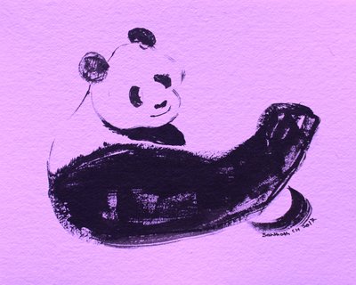 Silna panda prezentująca mięśnie autorstwa Santhosh ch
