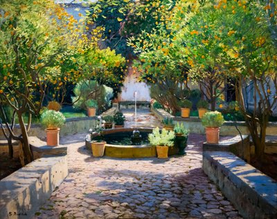 Dwór Drzew Pomarańczowych autorstwa Santiago Rusinol i Prats