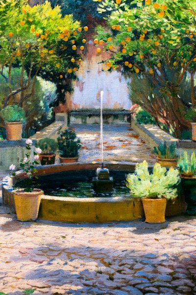 Dwór Drzew Pomarańczowych autorstwa Santiago Rusinol i Prats