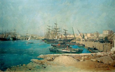 Barcelona, ​​port autorstwa Santiago Rusiñol