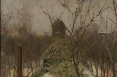 Park von Moulin de la Galette autorstwa Santiago Rusiñol