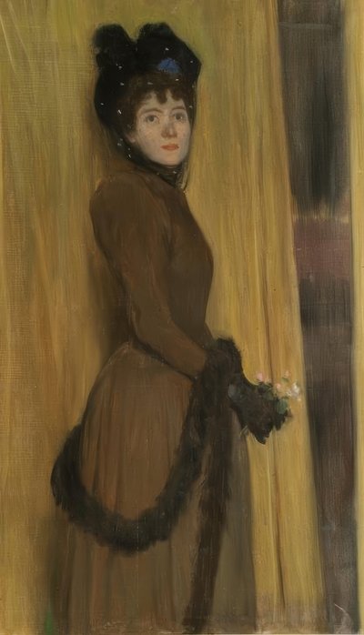 Portret panny Mc Flower autorstwa Santiago Rusiñol