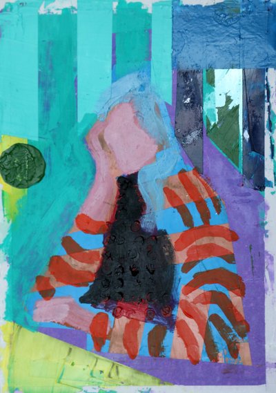 Elle #10, 2020 (akryl na papierze) autorstwa Sara Hayward