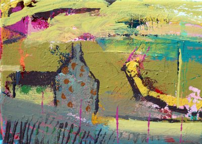Iona path II (akryl na płótnie) autorstwa Sara Hayward