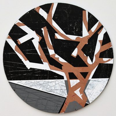 Twixt Heaven & Earth VI-B (akryl na okrągłej tablicy) autorstwa Sara Hayward