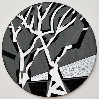 Twixt Heaven & Earth XV-B (akryl na okrągłej tablicy) autorstwa Sara Hayward