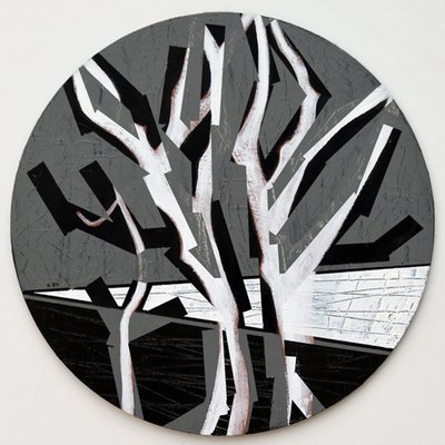 Twixt Heaven & Earth XVII-B (akryl na okrągłej tablicy) autorstwa Sara Hayward