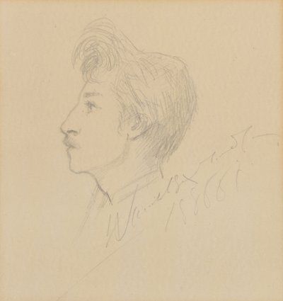 Portret W. Grahama Robertsona, niedatowany (grafit na papierze) autorstwa Sarah Bernhardt