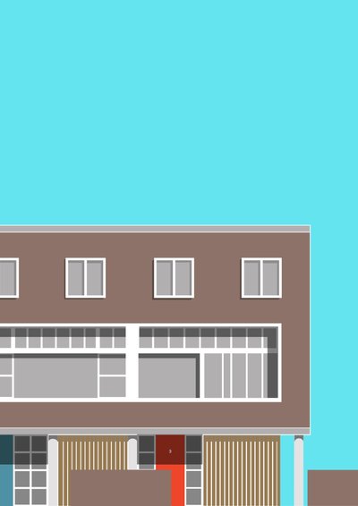 1-3 Willow Road, 2020 (w wersji cyfrowej) autorstwa Sarah Evans