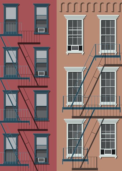 New York Town House, 2017 (w wersji cyfrowej) autorstwa Sarah Evans