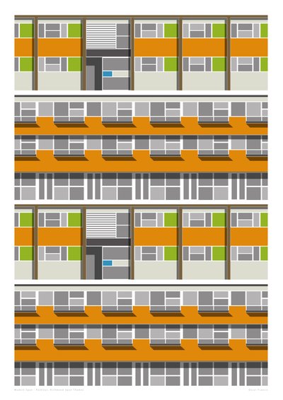 Parleys Estate, 2016 (grafika drukowana giclee) autorstwa Sarah Evans