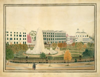 Union Park, Nowy Jork, ca. 1845. autorstwa Sarah Fairchild