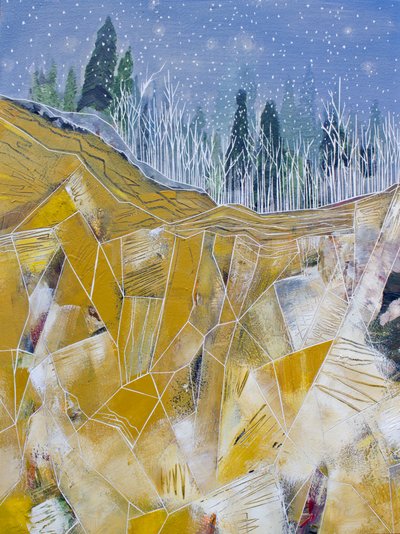 Zimowa noc w Golden Peaks autorstwa Sarah Fitzgerald