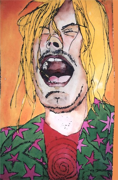 Aaach!,2020 (atrament na papierze) autorstwa Sarah Thompson Engels