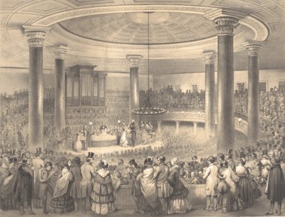 Rozdanie nagród American Art Union Awards w Tabernakulum na Broadwayu, 24 grudnia 1... 1847 r. autorstwa Sarony and Co
