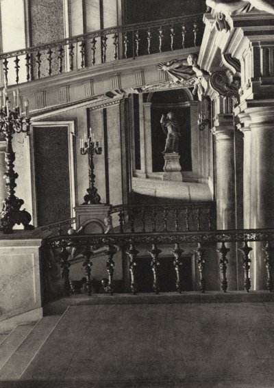 Berlin: Zamek, Schody Schlutera; Pałac Królewski, schody Schluter (zdjęcie czarno-białe) autorstwa Sasha Stone